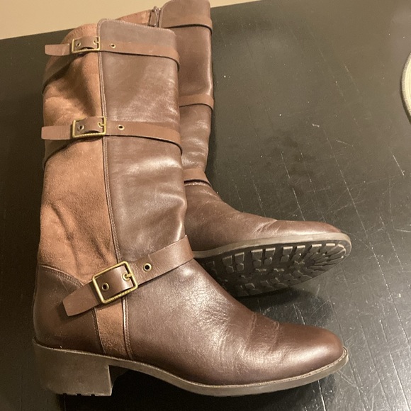 Cole Haan Knee High Soft Leather and Suede Boots - Picture 6 of 6